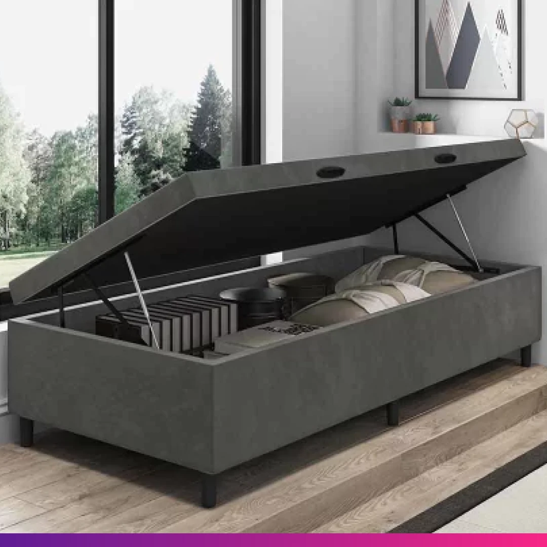 Cama Box Baú Premium 88x188 (Solteiro)