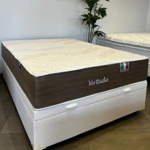 Conjunto Colchão de Molas Virtude! + Cama Box Baú Premium 120x188 (Viúva)